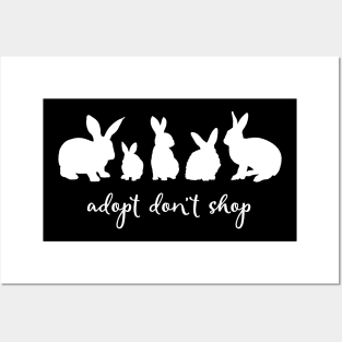 Adopt Don't Shop - Bunny Edition (White) Posters and Art